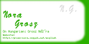 nora grosz business card